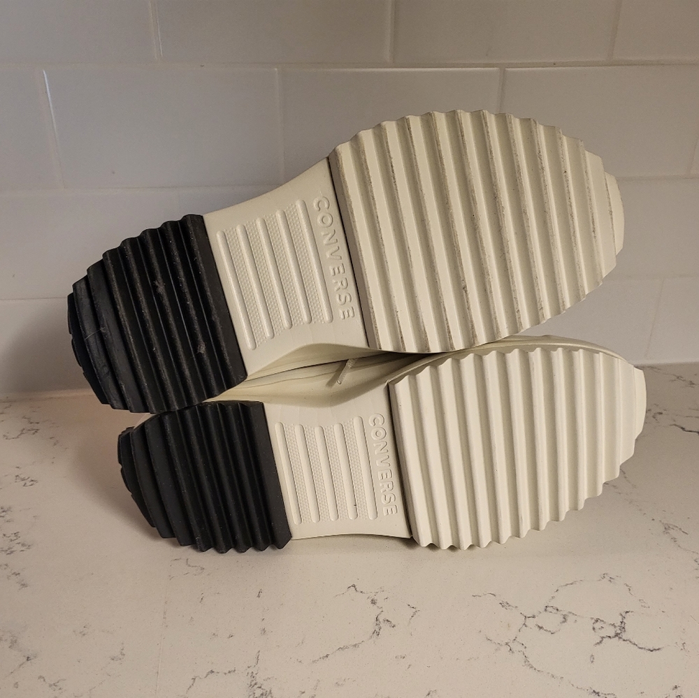 Converse Run Star Hi Zip Platform "Washed Florals" Egret/White/Black - Picture 7 of 8